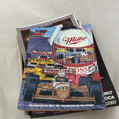 -221- RACING | Collection of Elk Heart Lake / Wisconsin Racing Magazines With Tickets