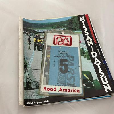 -221- RACING | Collection of Elk Heart Lake / Wisconsin Racing Magazines With Tickets