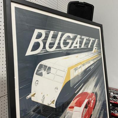 -245- RACING | Large Bugatti Automobiles Framed Poster