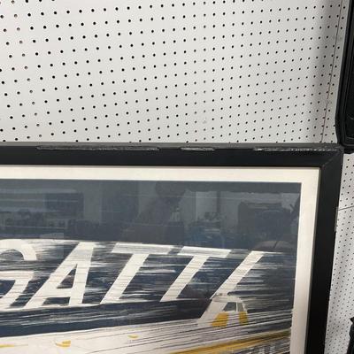 -245- RACING | Large Bugatti Automobiles Framed Poster
