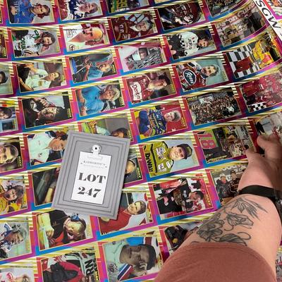 -247- NASCAR | Two Sheets Of Uncut Tightly Rolled Cards