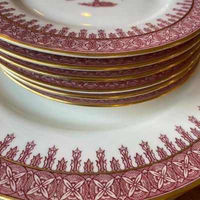 Crimson New York Haviland Cambridge Dinner Plates