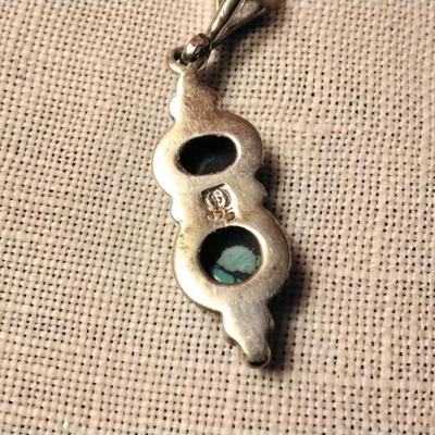 Vintage 18"  Turquoise 925 Necklace