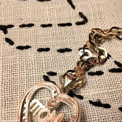 Opal and Diamond Mom â™¥ 18" Unique Italian 925 Necklace