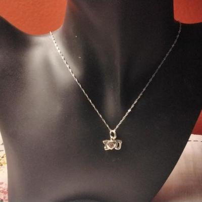 I â™¥ you Amethyst 16" 925 Contessa Di Capri Necklace