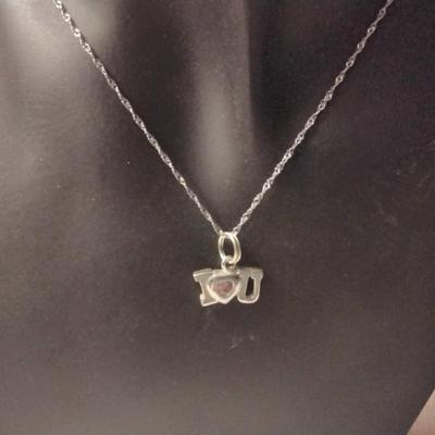 I â™¥ you Amethyst 16" 925 Contessa Di Capri Necklace