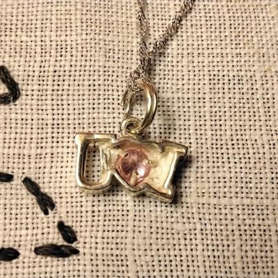 I â™¥ you Amethyst 16" 925 Contessa Di Capri Necklace