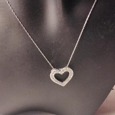 Suzy Levian Diamond â™¥ 925 18" Necklace