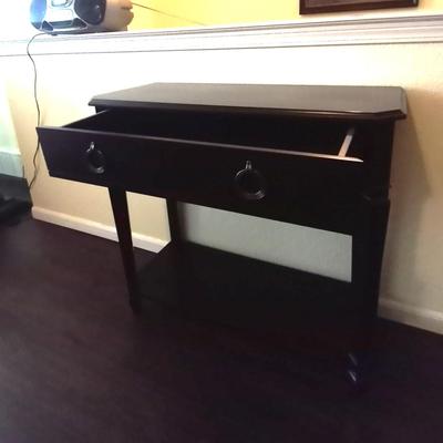 WOODEN TWO-TIER SOFA/FOYER TABLE WITH DRAWER
