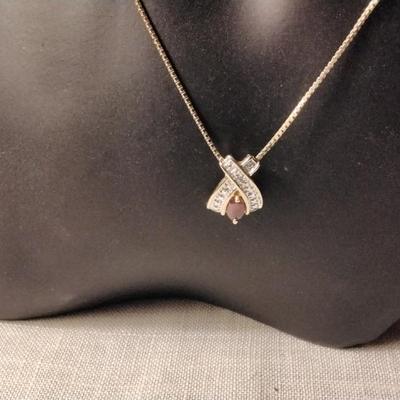 Ross & Simons Ruby and Diamond 18" Gold Vermeil Necklace