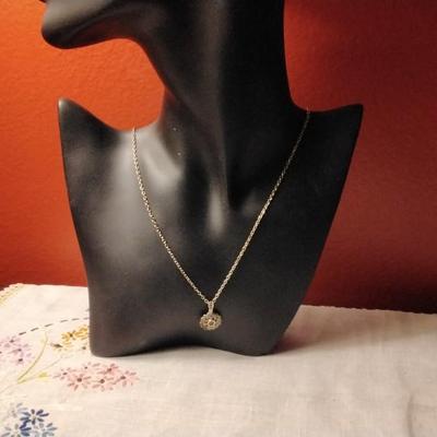 Vintage Garnets In Stunning 925 Pendant 24" 925 Necklace