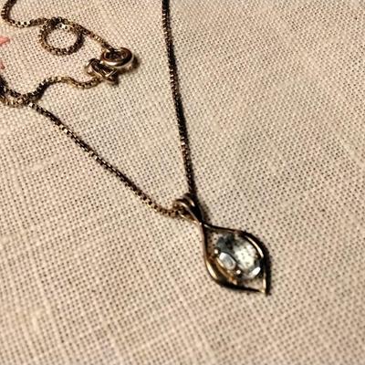 Vintage Stunning 18" 925 Aquamarine Necklace