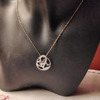 Diamond Two Hearts Mom 20" 925 Necklace
