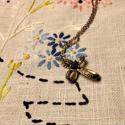 Ross & Simons Sapphire Cross 20"  Gold Vermeil Necklace