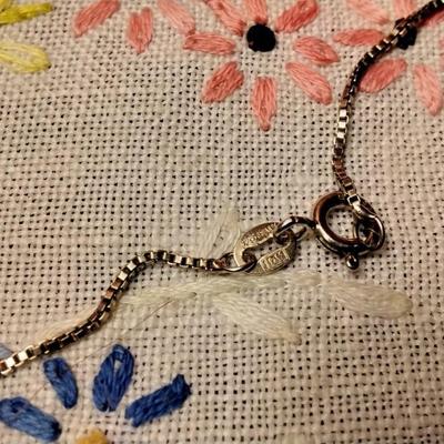 Vintage Puff Heart With Engraved Design 18" 925 Necklace