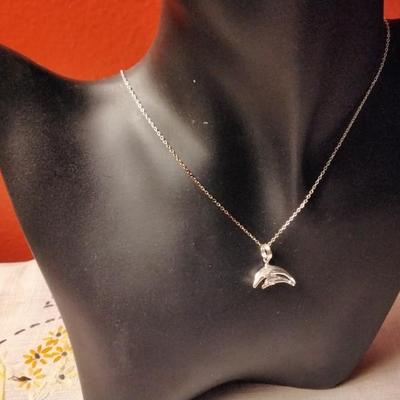 Jumping Dolphins 925 18" Necklace