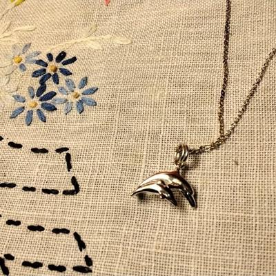 Jumping Dolphins 925 18" Necklace