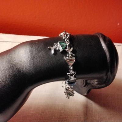 Gorgeous 7.5" Adjustable 925 Abalone Bracelet