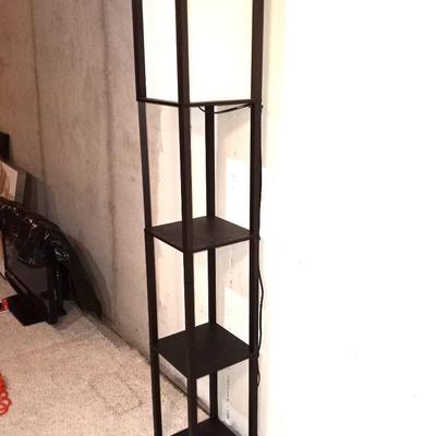 FLOOR LAMP WITH THREE SHELVES