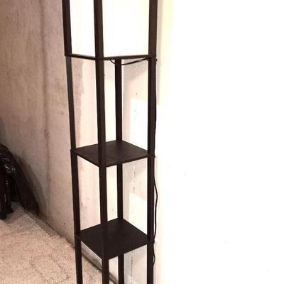 FLOOR LAMP WITH THREE SHELVES