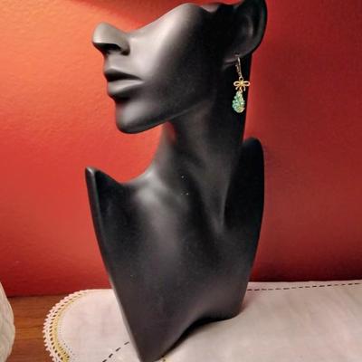 Vintage Turquoise Enamel Gold Vermeil Earrings