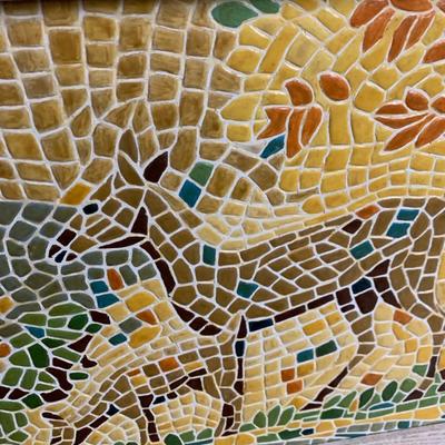 Vintage Mosaic Look Deer Art
