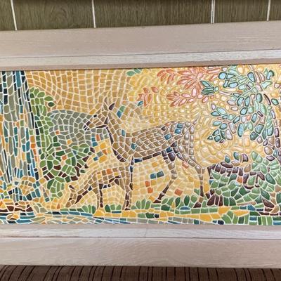 Vintage Mosaic Look Deer Art