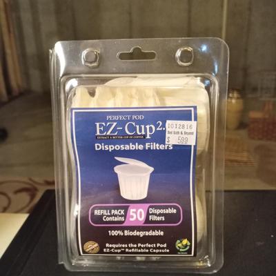 5 CUP COFFEE MAKER, 3 DRAWER EZ CUP HOLDER-EZ CUP DISPOSABLE FILTERS