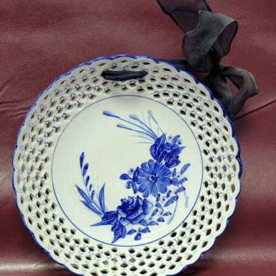 Blue and White Decorative Plate