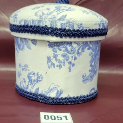 Blue and White Trinket Storage Box