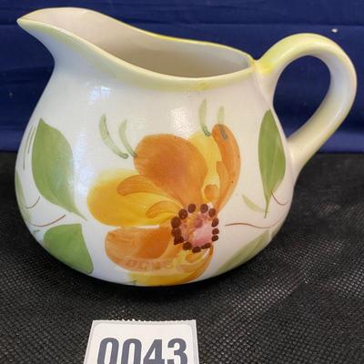 Seda Pottery Pitcher Hand painted Floral Portugal Shelf Decor European 1 Liter
