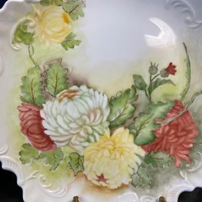 2 Vintage Painted Plates one is Signed