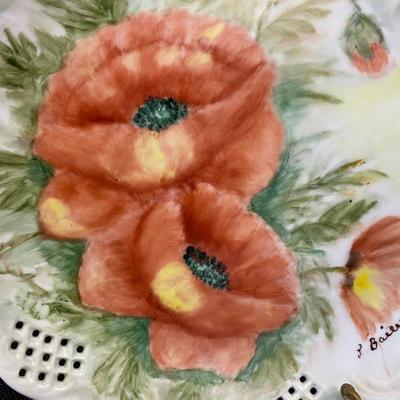 2 Vintage Painted Plates one is Signed