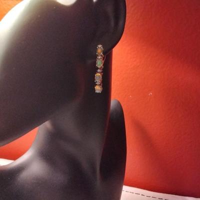 Dangle Opal 925 Earrings