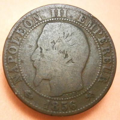 FRANCE 1856B Cinq Centimes Copper Coin