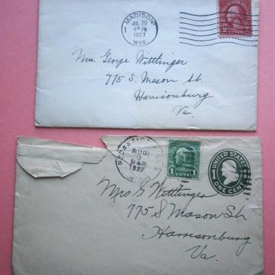 (5) Older Stamped US Covers from 1918 - 1