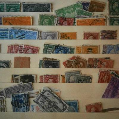 STAMPS - Stock Sheet with Older US Stamps