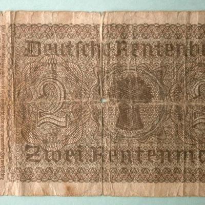 GERMANY 1937 Zwei Rentenmark Note