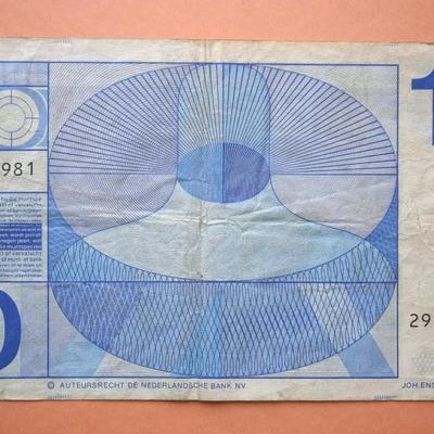 NETHERLANDS - 1968 Ten Gulden Note
