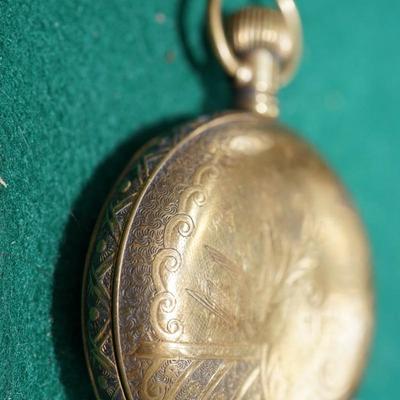 ANTIQUE NATIONAL ELGIN POCKET WATCH BRASS HUNTERS CASE