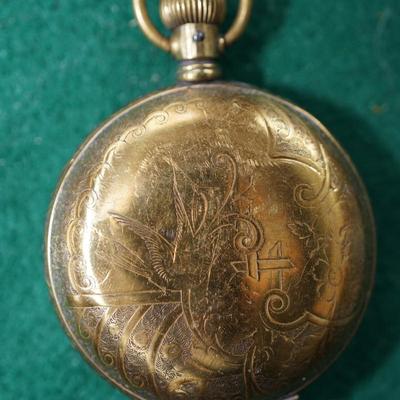 ANTIQUE NATIONAL ELGIN POCKET WATCH BRASS HUNTERS CASE