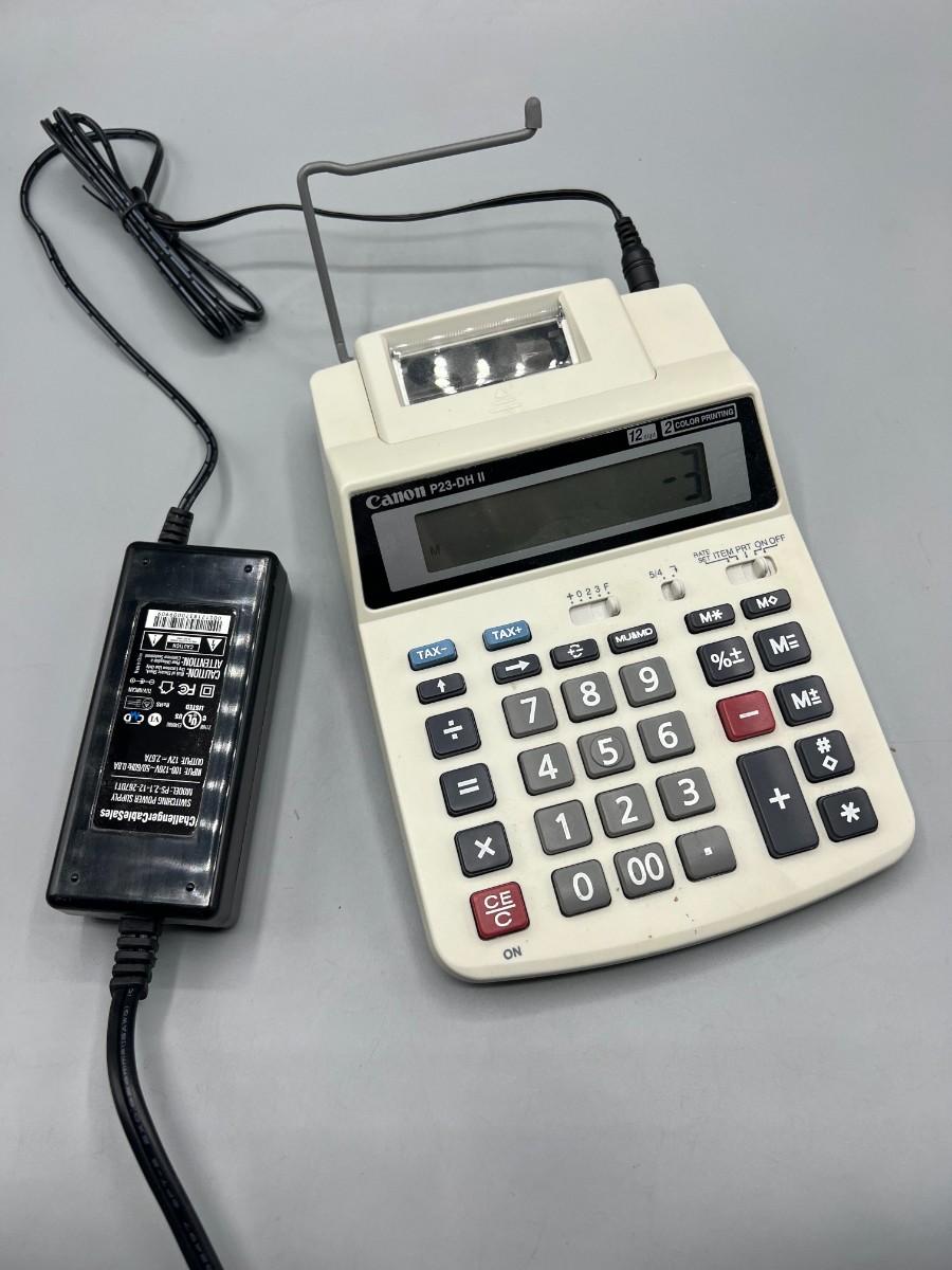 Canon P23DH II Battery & Plug In 12 Digit Printing Calculator