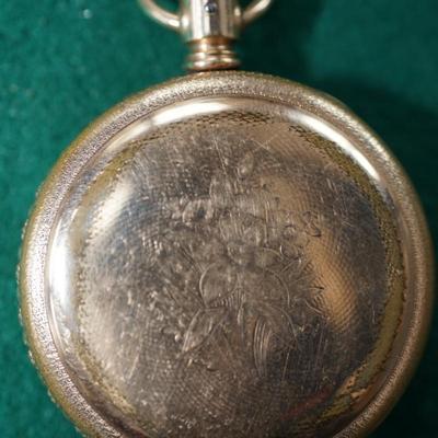 ANTIQUE SUN DIAL BY ELGIN POCKET WATCH GF HUNTERS CASE