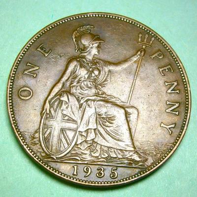 GREAT BRITAIN 1935 Copper Penny