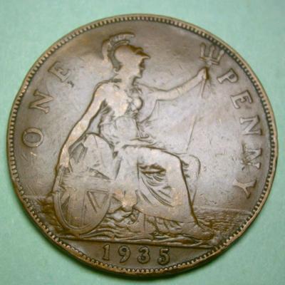 GREAT BRITAIN 1935 Copper Penny