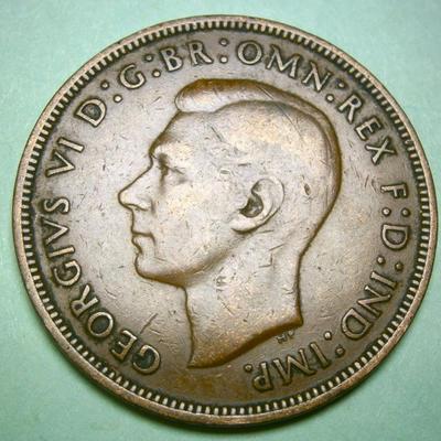 GREAT BRITAIN 1939 Copper Penny
