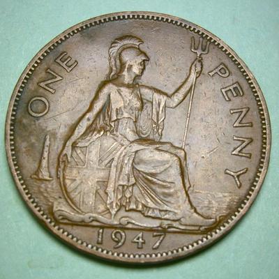 GREAT BRITAIN 1947Copper Penny