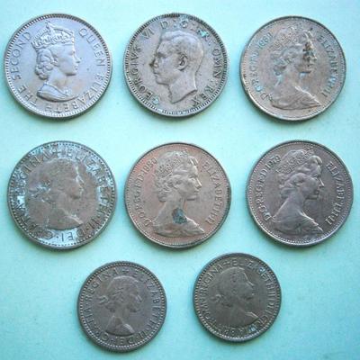UNITED KINGDOM & Other (8) Old Coins