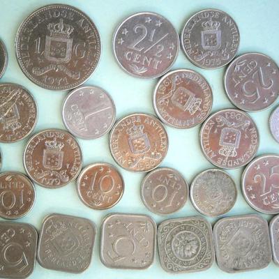 NETHERLAND ANTILLES lot of (25) coins, duplicates.