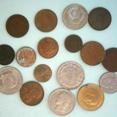 LOT (17) Old Coins from various countries